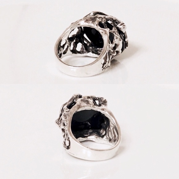 Sterling Nude Figures Brutalist Organic Art Ring - Picture 4 of 8